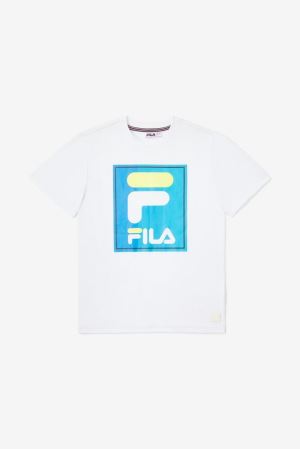 FILA Tavares Tee Shirts White,Kids Clothing | CA.WTOXGJ436